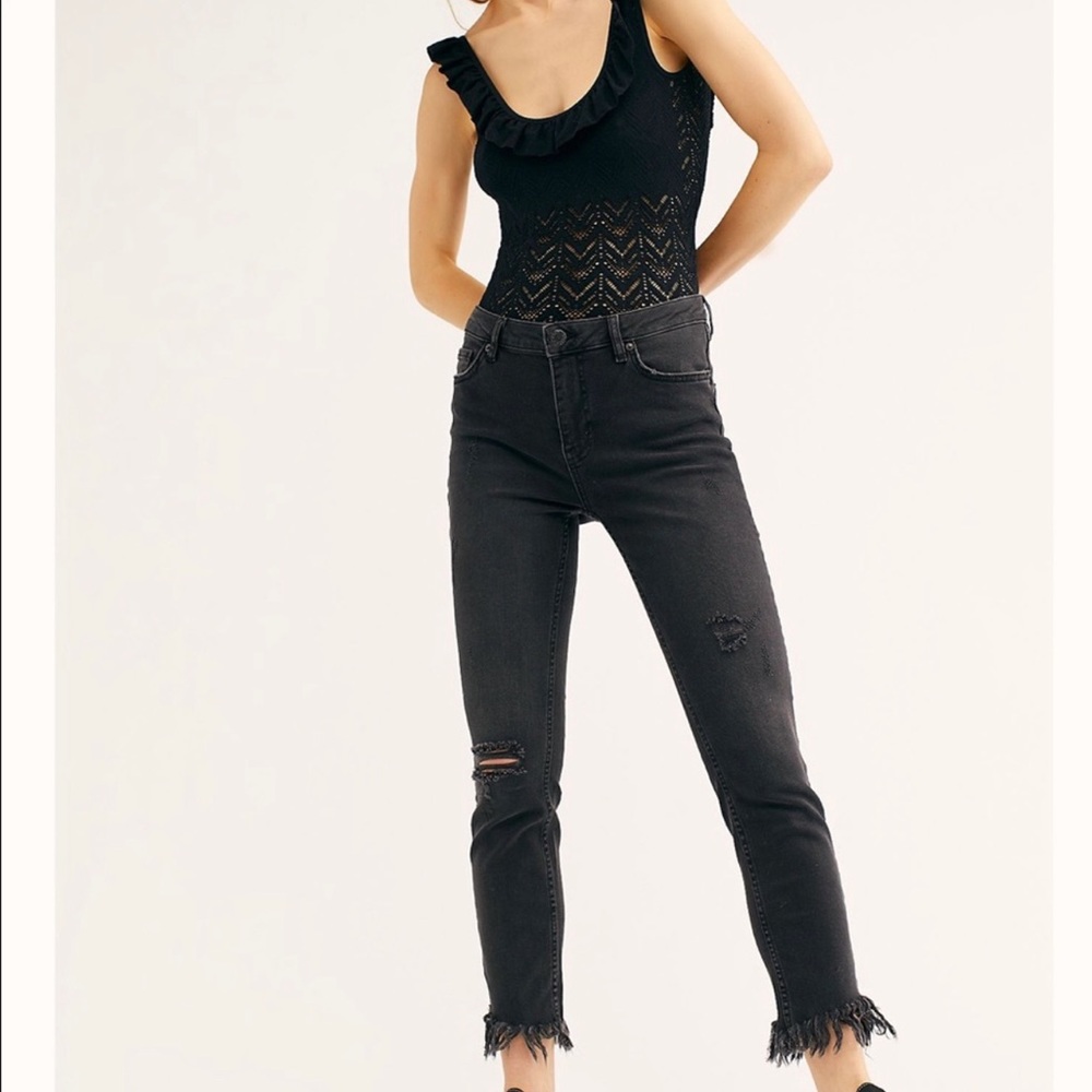 Free People Black Skinny Jeans